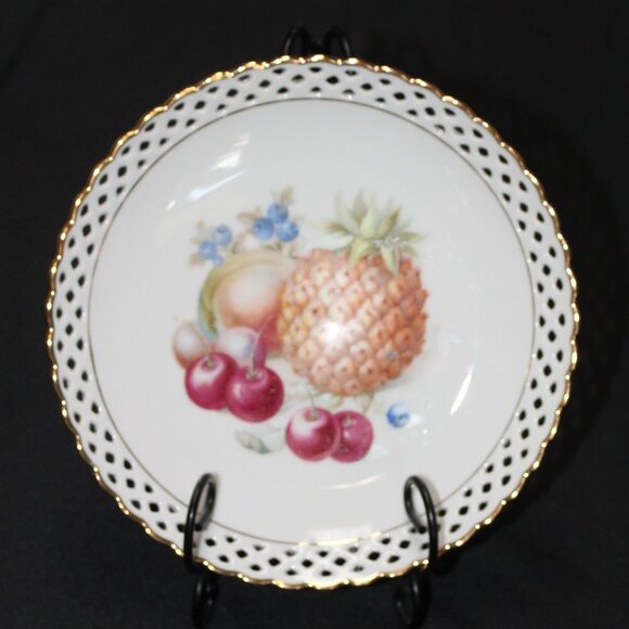 Schumann Arzberg Germany 1945 Pierced Lattice Gold - Picture 4 of 6